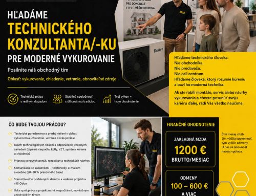 Hľadáme technického konzultanta/-ku pre moderné vykurovanie