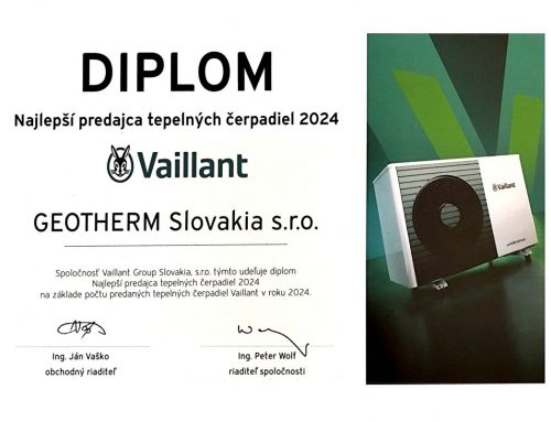 GEOTHERM Slovakia je najlepší predajca tepelných čerpadiel Vaillant na Slovensku
