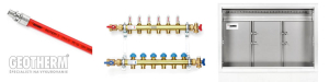REHAU rúra, rozdeľovač, skrinka, podlahové kúrenie