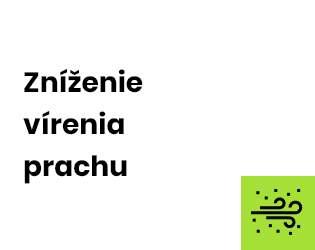 Zníženie vírenia prachu